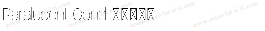 Paralucent Cond字体转换